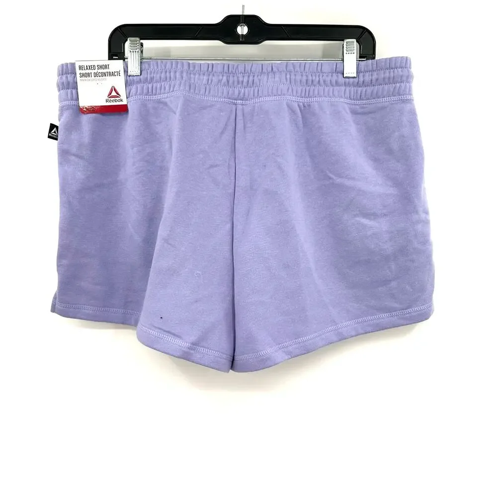 Reebok Size XL Shorts Purple Elastic Waist Drawstring‎ Relaxed Fit Pull On NWT